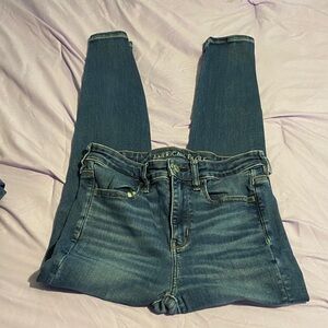 American Eagle Outfitters High Rise Dark Blue Jeans